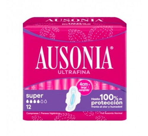 Compresas higienicas femeninas - ausonia airdry (super alas 12 u)
