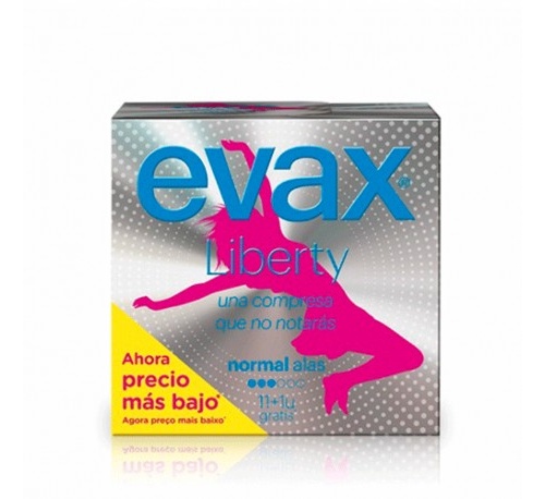 Compresas higienicas femeninas - evax liberty (normal con alas 14 compresas)