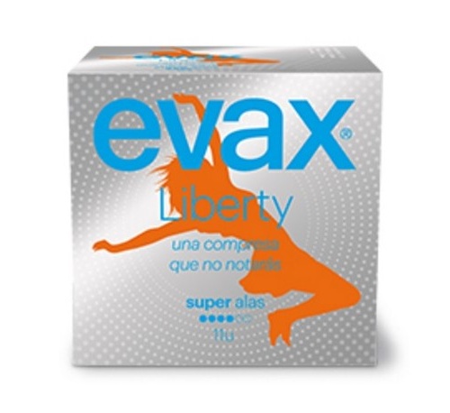 Compresas higienicas femeninas - evax liberty (super con alas 11 compresas)