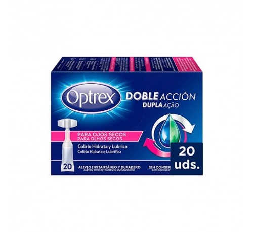 Optrex colirio doble accion para ojos secos (monodosis 20 u x 0.5 ml)