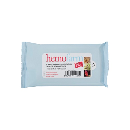 Hemofarm plus toallitas (sobre 20 toallitas)