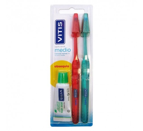 Cepillo dental adulto - vitis (medio duplo)