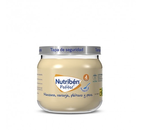 Nutriben potito inicio a las multifrutas - manzana naranja platano y pera (120 g)