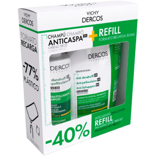 Duplo dercos champu anticaspa + ecorefill