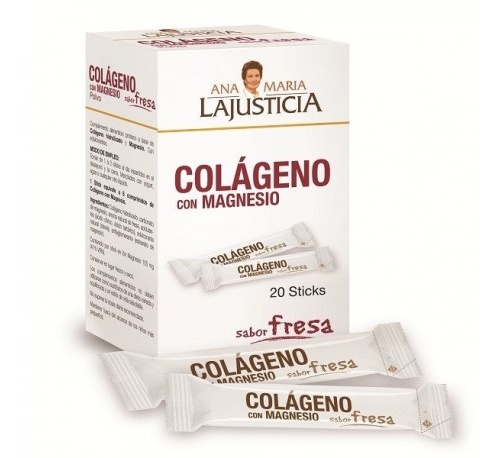 Colageno con magnesio - ana maria lajusticia (fresa 20 sticks)