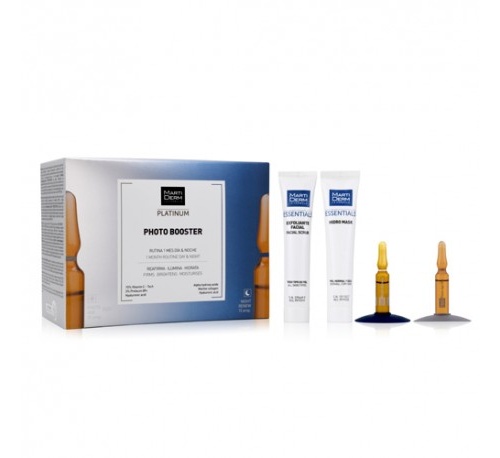 Martiderm photo booster - photoage ha + night renew + exfoliante facial + hydro mask (kit 15 ampolla