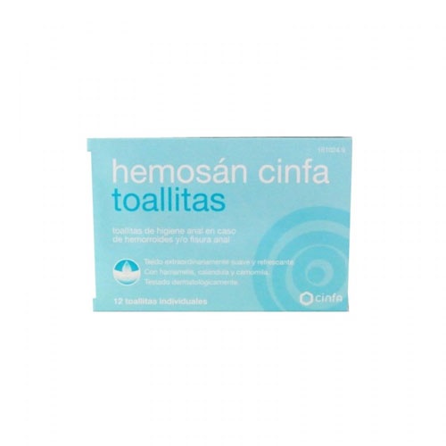 Hemosan cinfa toallitas (12 toallitas)