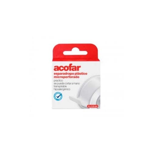 Esparadrapo - acofar microperforado (plastico blanco 5 x 2.5 cm)