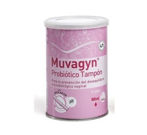 Muvagyn probiotico tampon  vaginal (mini c/ aplicador 9 tampones)