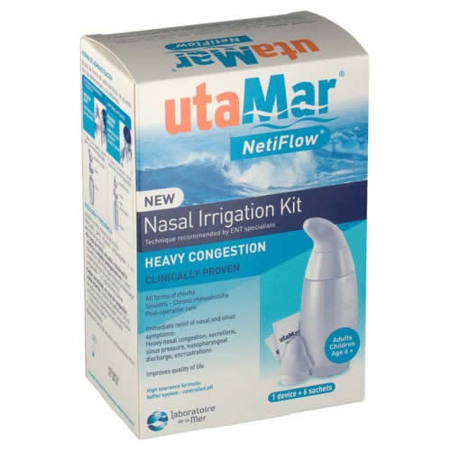 Utamar irrigacion nasal kit (dispositivo + 6 sobres)