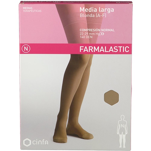 Media larga (a-f) comp normal - farmalastic blonda (camel t- med)