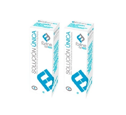 Farline optica solucion unica lentes de contacto (2 envases 360 ml duplo)
