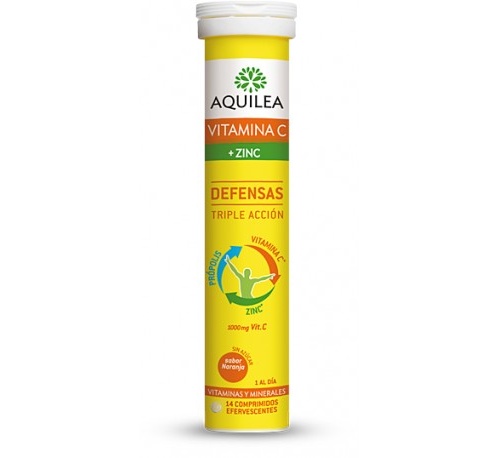 Aquilea vitamina c +zinc (14 comprimidos efervescentes)