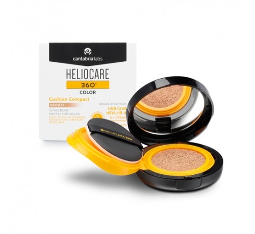 Heliocare 360º color cushion compact spf 50+ - protector solar (1 envase 15 g color bronze)