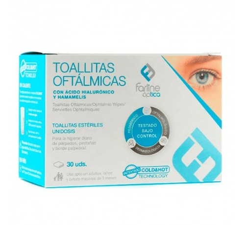 Farline toallitas oftalmicas ah cold&hot (30 toallitas)
