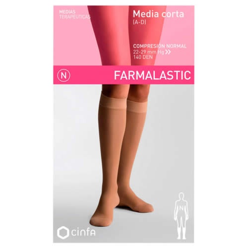 Media corta (a-d) comp normal - farmalastic puntera abierta (camel t- eg)