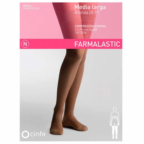 Media larga (a-f) comp normal - farmalastic puntera abierta (camel t- g)