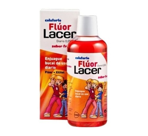 Lacer colutorio fluor diario 0,05 % (1 envase 500 ml sabor fresa)