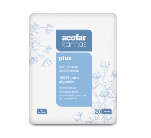Karinas plus compresas tocologicas - acofar (20 u)