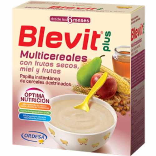 Blevit plus miel frutos secos y frutas - multicereales (600 g)