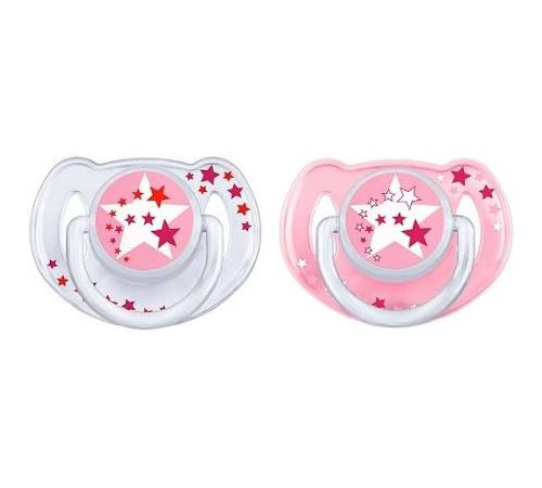 Chupete silicona - philips avent nocturno (6- 18 m rosa 2 chupetes)