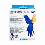 Guantes de nitrilo desechables - peha-soft nitrile fino (10 unidades talla pequeña)