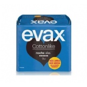 Compresas higienicas femeninas - evax cottonlike (noche con alas  9 compresas)