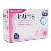 Lutsine e45 intima toallitas higiene intima (16 toallitas)