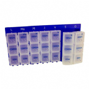 Pastillero semanal - s - 3 organizador de medicamentos (semanal 3t diaria)