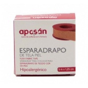 Esparadrapo - aposan tela (1 unidad 5 m x 1,25 cm color piel)