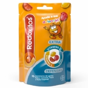 Redoxitos extra defensas  25 caramelos goma sabor naranja fresa y fruta tropical