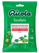 Ricola caramelos sin azucar  1 bolsa 70 g sabor eucaliptus