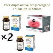 Pack duplo active pro y colageno lkn life 30 sob