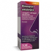 RHINOSPRAY ANTIALERGICO 1,18 MG/ML + 5,05 MG/ML SOLUCION PARA PULVERIZACION NASAL, 1 envase pulveriz