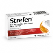 STREFEN 8,75 MG PASTILLAS PARA CHUPAR SABOR NARANJA , 16 pastillas