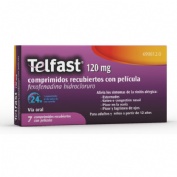 TELFAST 120 mg COMPRIMIDOS RECUBIERTOS CON PELICULA , 7 comprimidos