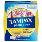 Tampax compak pearl tampon 100%algodon (regular 16 u)