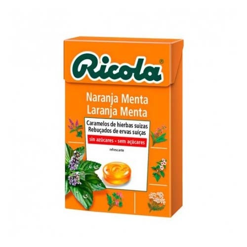 Ricola caramelos sin azucar (1 envase 50 g sabor naranja)