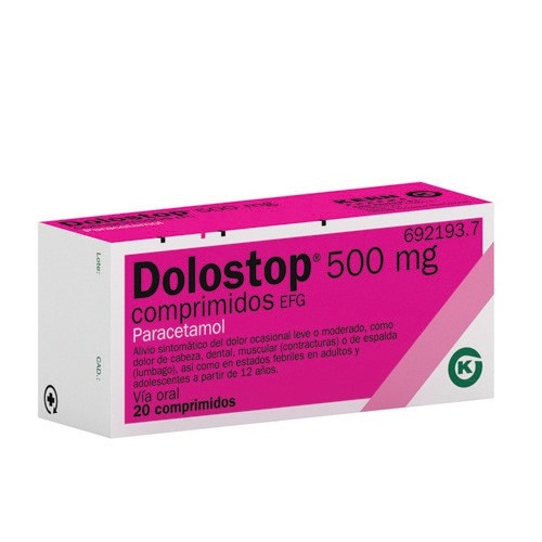 DOLOSTOP 500 MG COMPRIMIDOS , 20 comprimidos