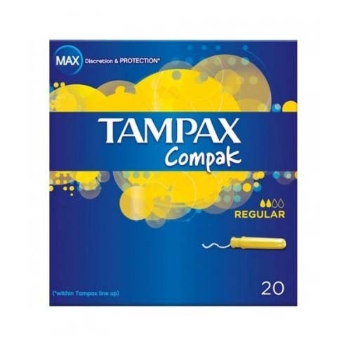 Tampax compak tampon 100%algodon (regular 22 u)