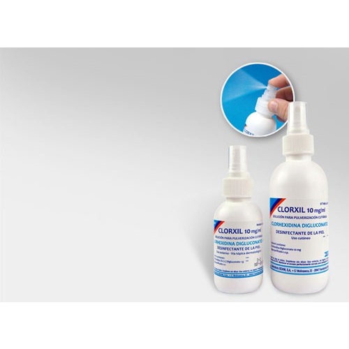 CLORXIL 10 mg/ml SOLUCION PARA PULVERIZACION CUTANEA, 1 frasco de 50 ml