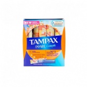 Tampax compak pearl tampon 100%algodon (16 unidades super plus)