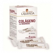 Colageno con magnesio - ana maria lajusticia (20 sticks 5 g sabor fresa)