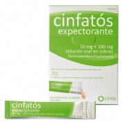 CINFATOS EXPECTORANTE   10 mg + 100 mg solución oral en sobres , 18 sobres